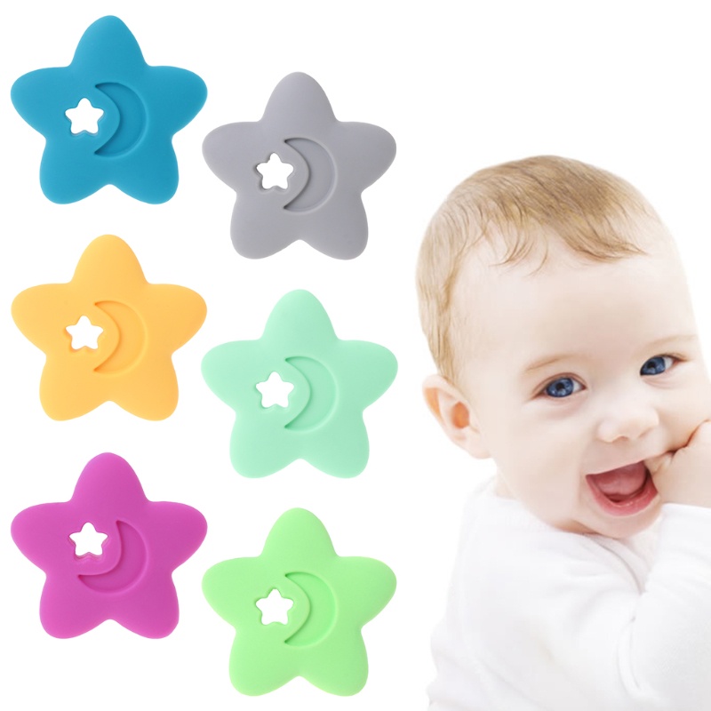 Đồ Chơi Ngậm Cắn Bằng Silicone Hình Ngôi Sao Dành Cho Bé Sơ Sinh