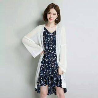[CÓ SẴN] Áo cardigan len mỏng dáng dài