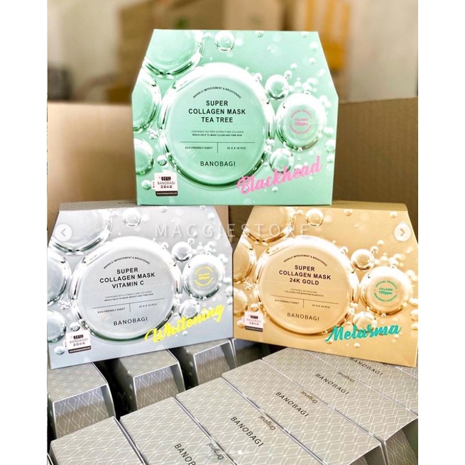 Mặt nạ Banobagi Super Collagen Mask Wrinkle Improvement & Brightening dòng mới