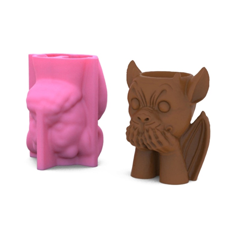 Sa Khuôn Silicon Làm Giá Đỡ Bút Hình Bình Hoa Gypsum