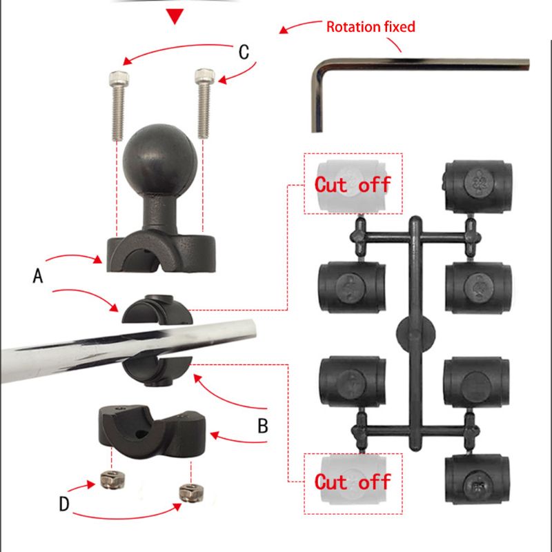 Giá Đỡ Gương Chiếu Hậu Chuyên Dụng Cho Xe Mô Tô