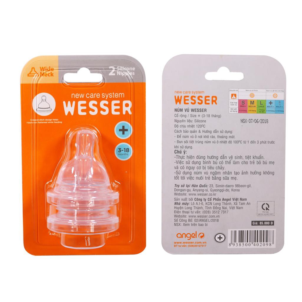 Núm vú Wesser Cổ rộng (vỉ 2c)