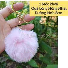 Móc khóa túi xách hình cục bông xù xinh xắn đáng yêu