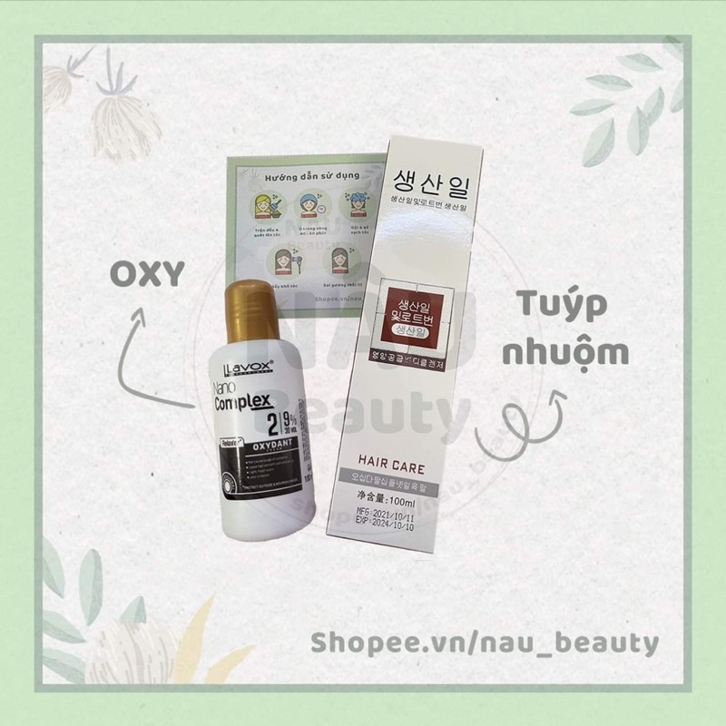 ( KHÔNG TẨY )Thuốc nhuộm tóc màu XANH TIÊN CÁ