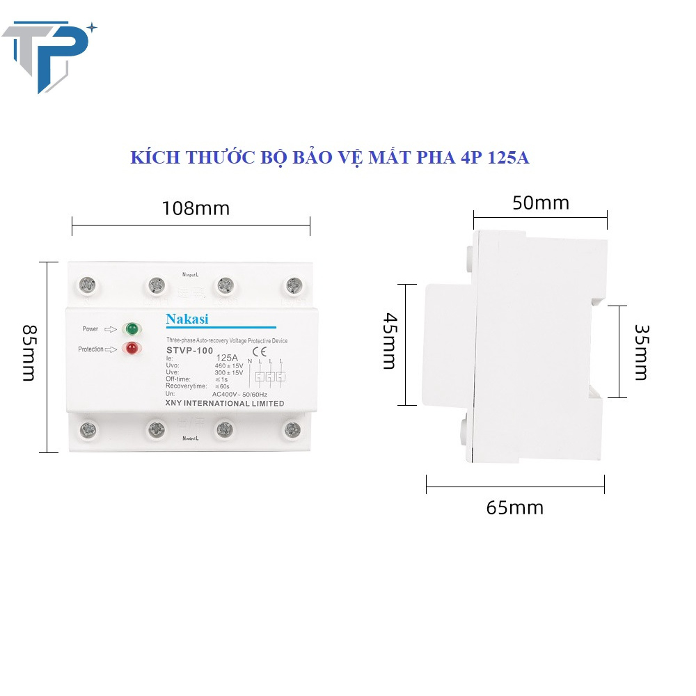 Bảo vệ mất pha, Bảo vệ điện áp cho nguồn điện 3 pha công suất lớn