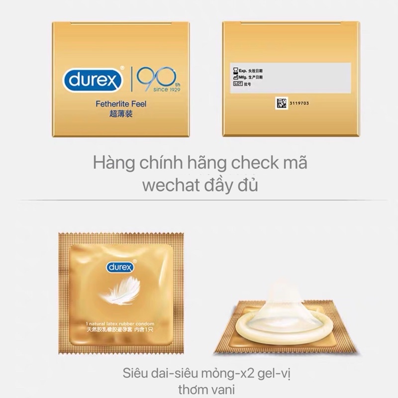 Bao Cao Su Durex  Nội Địa Trung SIÊU DAI đâm ko thủng  mỏng như không ( có video), mùi thơm quyến rũ tăng hưng phấn