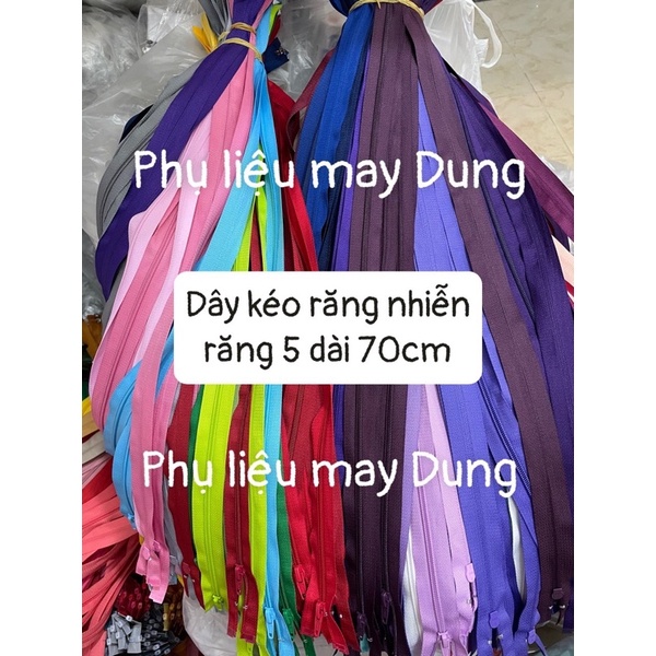 Dây Kéo Áo Khoác Răng Cước Dài 70Cm