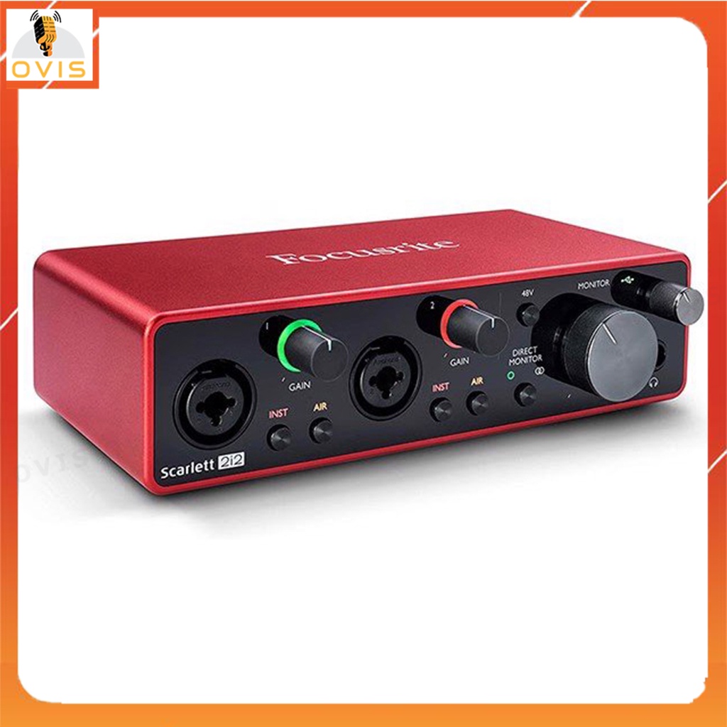 Sound Card Thu Âm 2in, 2 Out, Phần Mềm Pro Pro Tools | Focusrite Scarlett 2i2 Gen 3