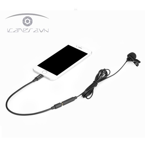 MIC THU ÂM CÀI ÁO BOYA BY-M2 cắm lên điện thoại iphone ipad để ghi tiếng quay phim, là