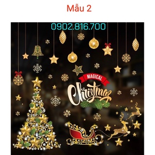 Decan - hình dán dán tường - dán kiếng - dán cửa trang trí noel - giáng sinh