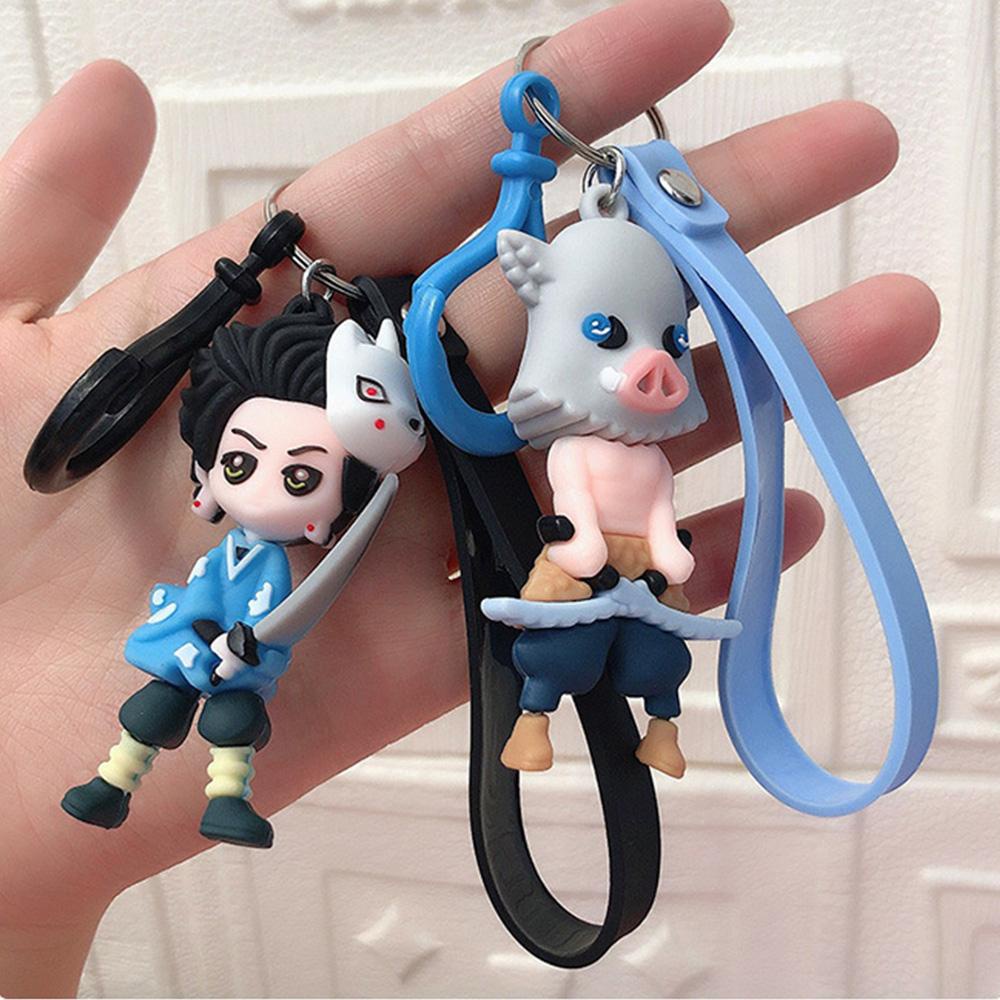 Móc Khóa Silicon Hình Demon Slayer Dễ Thương