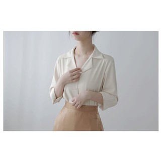 ÁO SƠ MI CỔ VEST DÀI TAY CÔNG SỞ LỤA HÀN