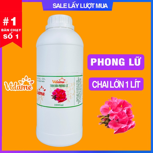 [TRỢ GIÁ] 1 Lít Tinh Dầu Phong Lữ Nguyên Chất VIDAME Có Kiểm Định COA, hương hoa sang trọng, đẳng cấp, xông thơm phòng