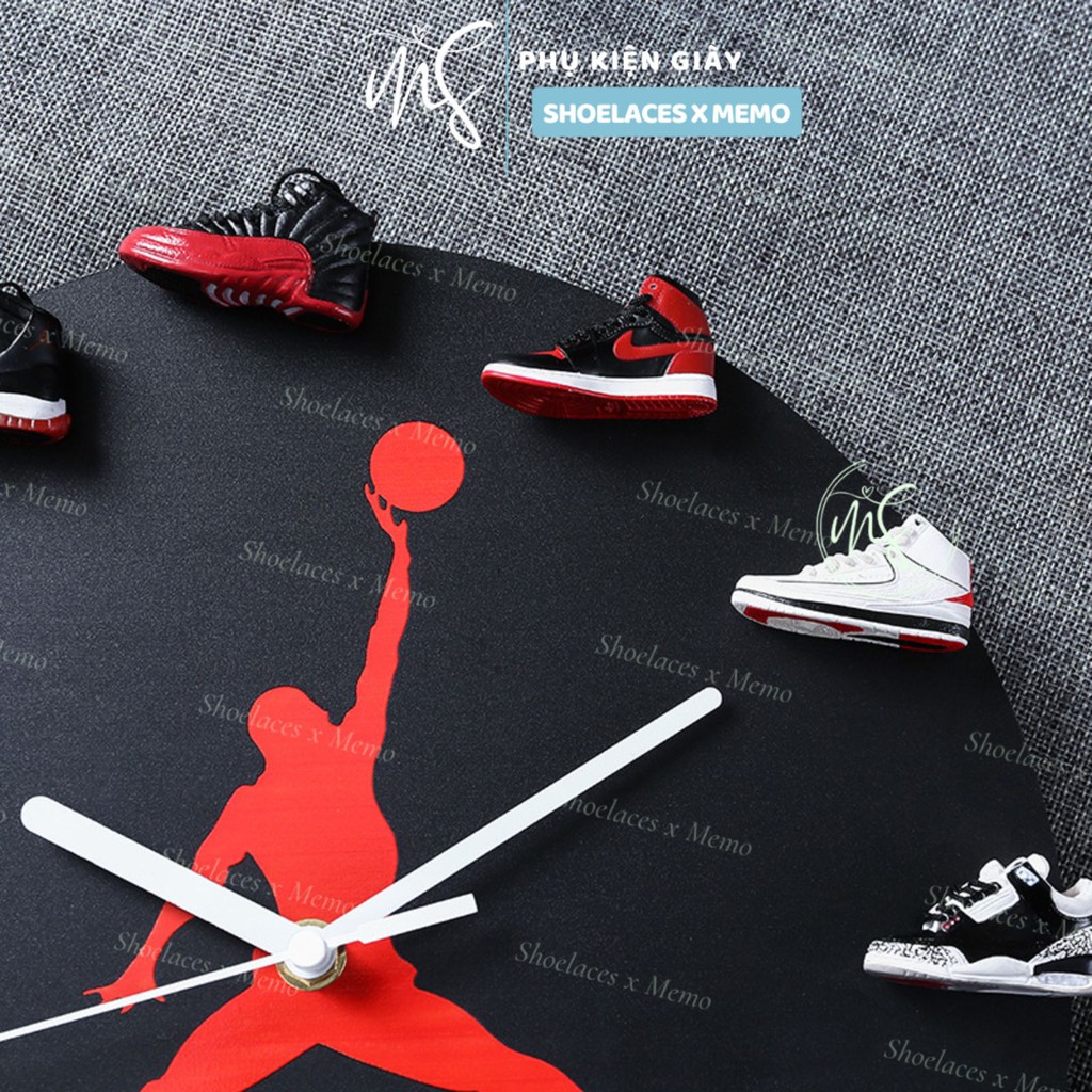 Đồng Hồ Sneaker 3D - Đồng Hồ Michael Jordan Treo Tường Full Phụ Kiện Kèm Box