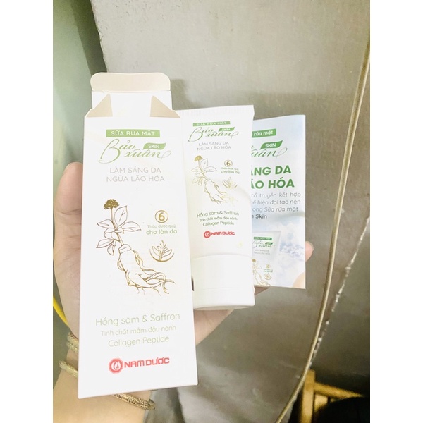 Sữa Rửa Mặt Bảo Xuân Skin- Bảo Xuân Skin - Sữa rữa mặt Hồng Sâm