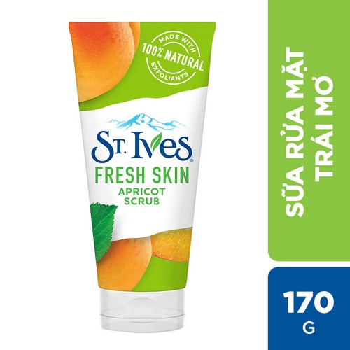 Bộ 2 sữa tắm St.Ives Cam chanh (400ml x 2) + Sữa rửa mặt tẩy tế bào chết tươi mát St.Ives chiết xuất trái mơ 170g