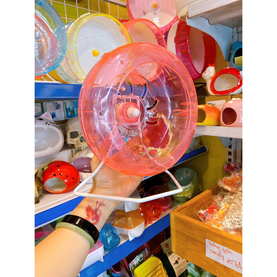 wheel silent 19cm dành cho hamster/sóc/nhím