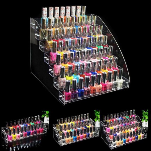 Kệ mica trưng bày sơn móng tay, kệ đựng đồ nail mi