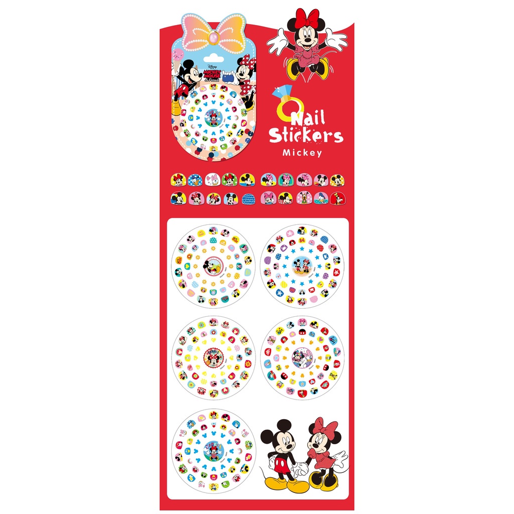 Miếng dán trang trí móng tay họa tiết hoạt hình disney màu dạ quang độc đáo