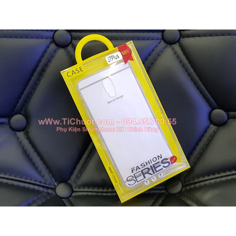 Ốp lưng Samsung J7 Plus (C8) Silicon Loại Tốt Dẻo trong suốt