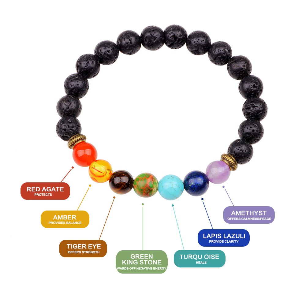 Vòng Đeo Tay Đính Đá Núi Lửa Phong Cách Âu Mỹ Thời Trang | BigBuy360 - bigbuy360.vn