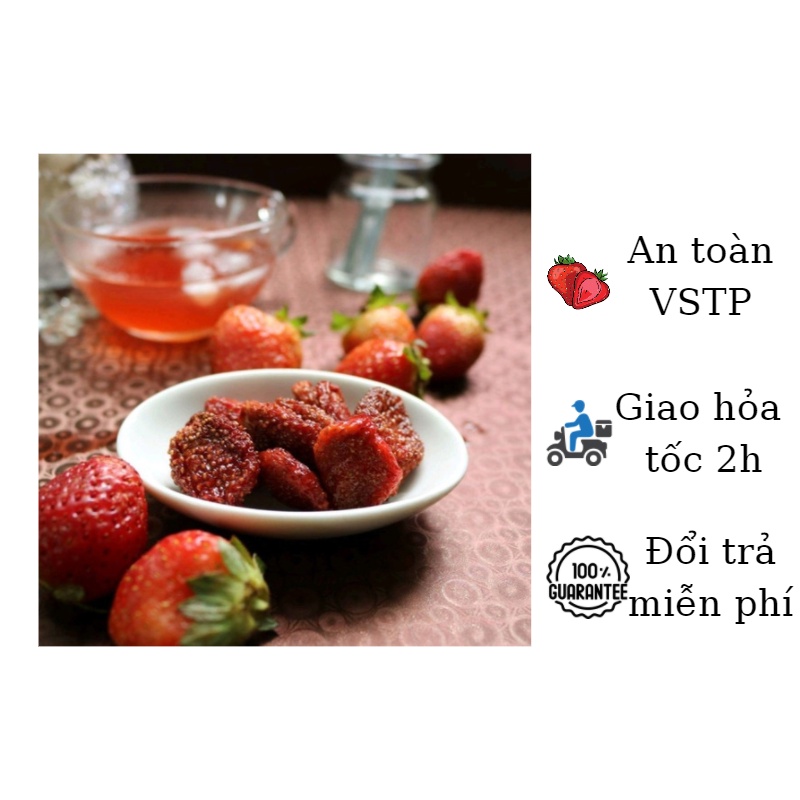 Dâu tây sấy dẻo Đà Lạt BerryLand đồ ăn vặt healthy dành cho người ăn kiêng