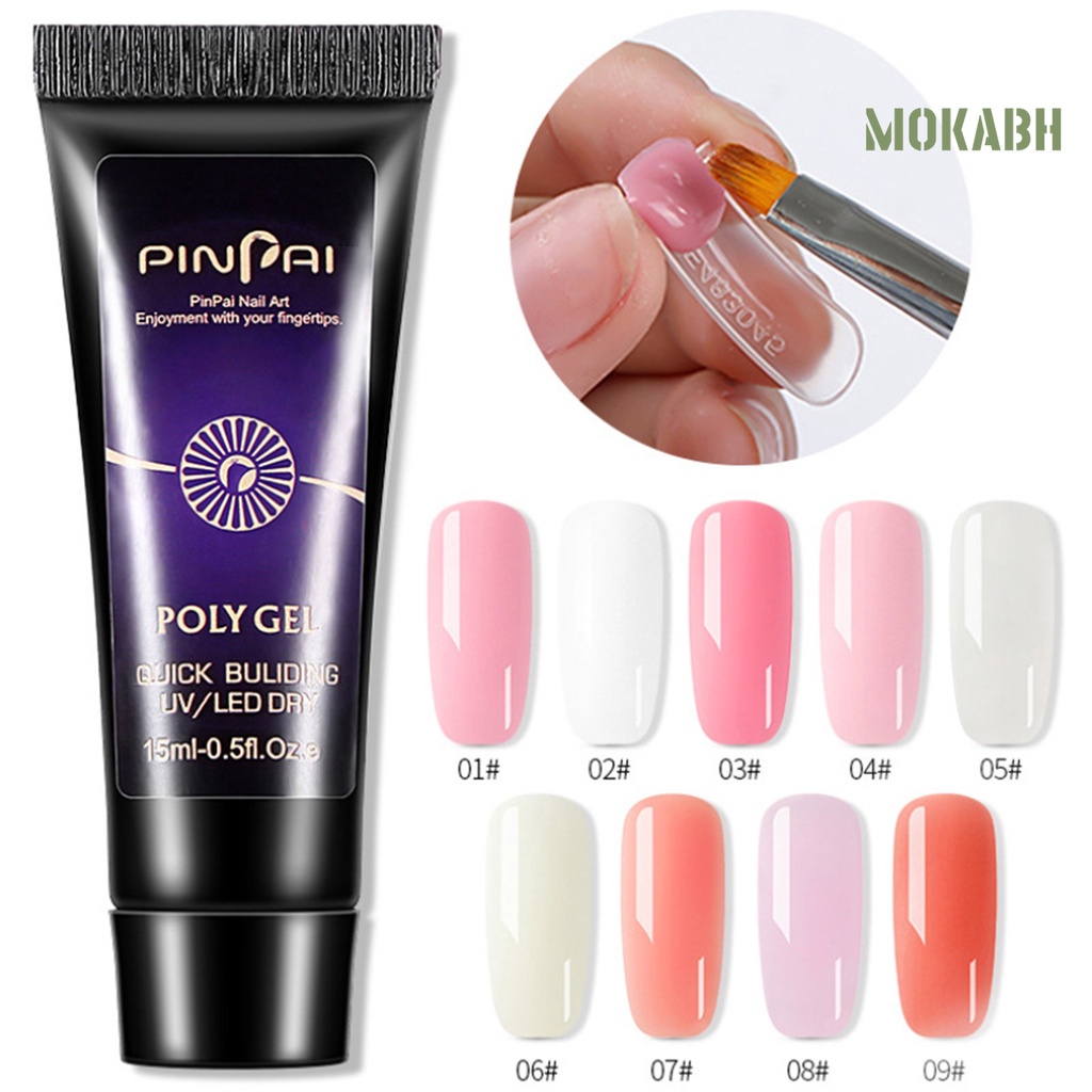 1 Bộ Gel Nối Dài Móng Tay 15ml Bán Vĩnh Viễn DIY Nhiều Màu Sắc