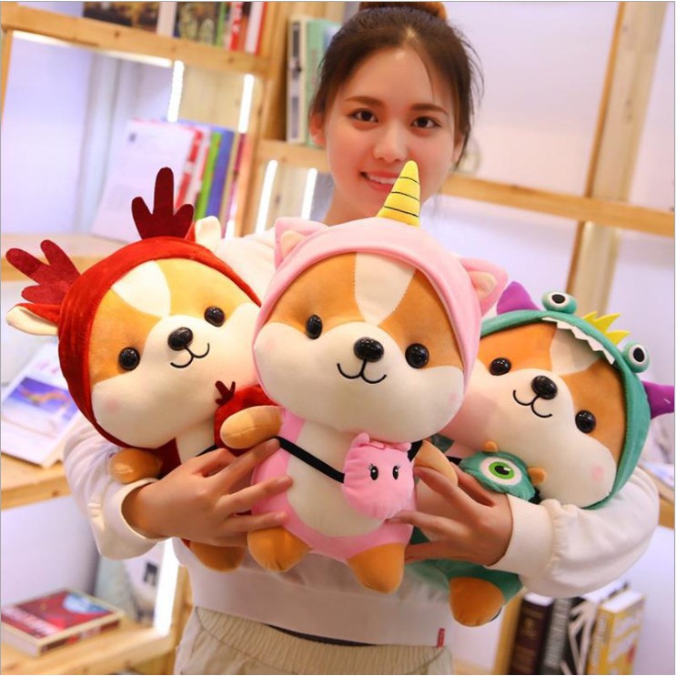 Gấu Bông Chó Shiba Cosplay Cute mềm mịn Size 25 cm | BigBuy360 - bigbuy360.vn