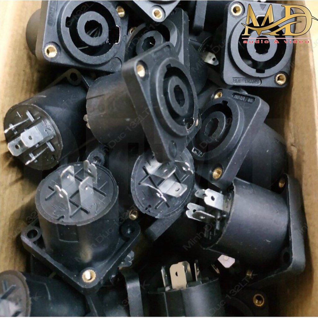 Speaker Cable Jack, SPEAKON plug - Đầu Giắc Loa, Giắc SPEAKON cái, âm tường, âm máy - Giắc Loa Sân khẩu
