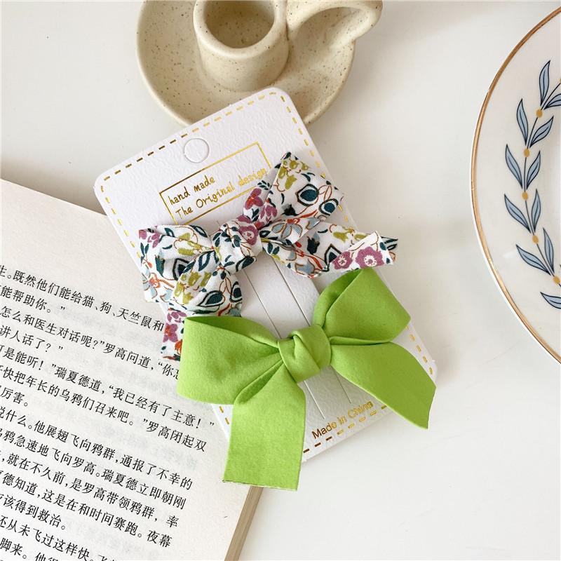 Kẹp Tóc Nơ Vải Hoa Xinh Xắn Cho Nữ