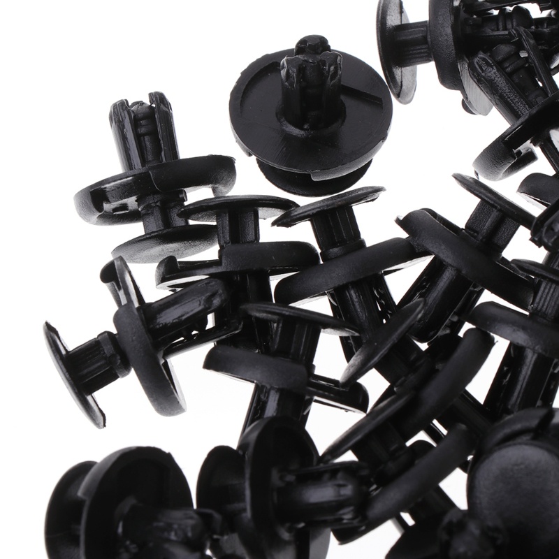 FENDER Bộ 50 Đinh Tán Nhựa Màu Đen 7mm Chuyên Dụng Cho Chắn Bùn Xe Hơi Suz