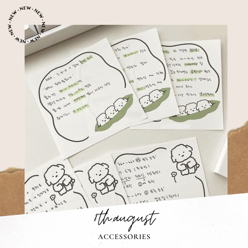 Xấp giấy note hình gấu nhiều màu