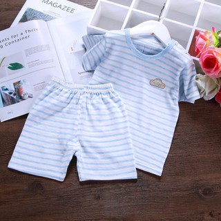 Bộ đồ ngắn sợi tre co dãn mềm mịn cho bé trai bé gái mặc nhà đi chơi đều đẹp