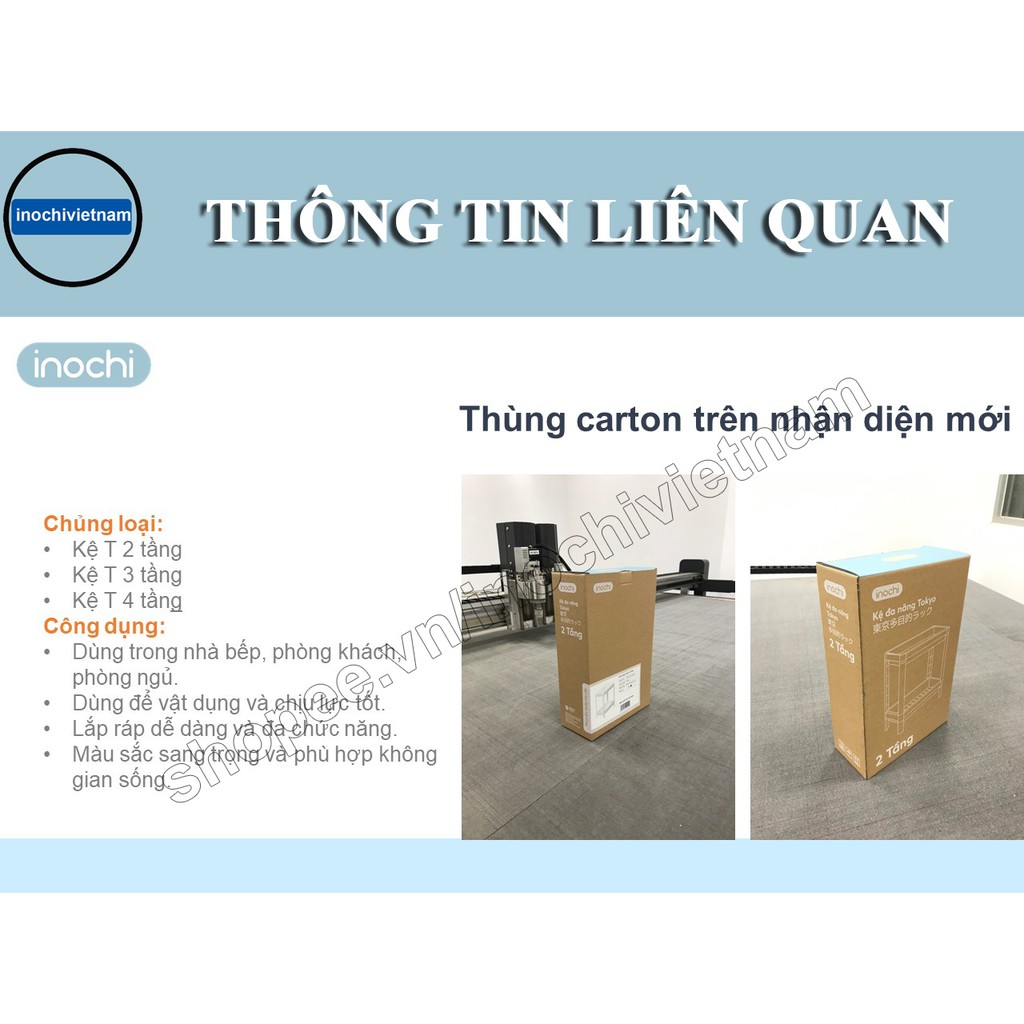 Kệ để đồ, kệ đa năng chia tầng Inochi Nhựa Dùng Để Đựng Gia Vị Nhà Bếp Đựng Đồ Thực Phẩm, Phòng ngủ KET4T