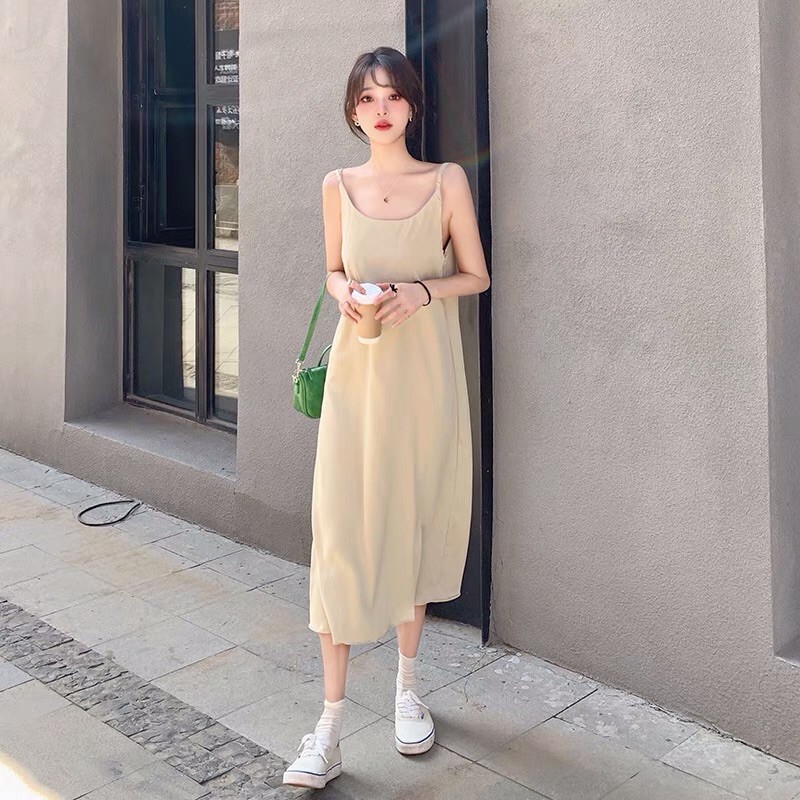 [bunny] Váy hai dây lụa mềm mát | BigBuy360 - bigbuy360.vn