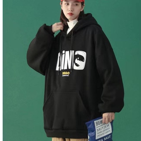 ZHELIHANGFEI Áo Hoodie Tay Dài In Chữ Phong Cách Preppy Dễ Phối Đồ