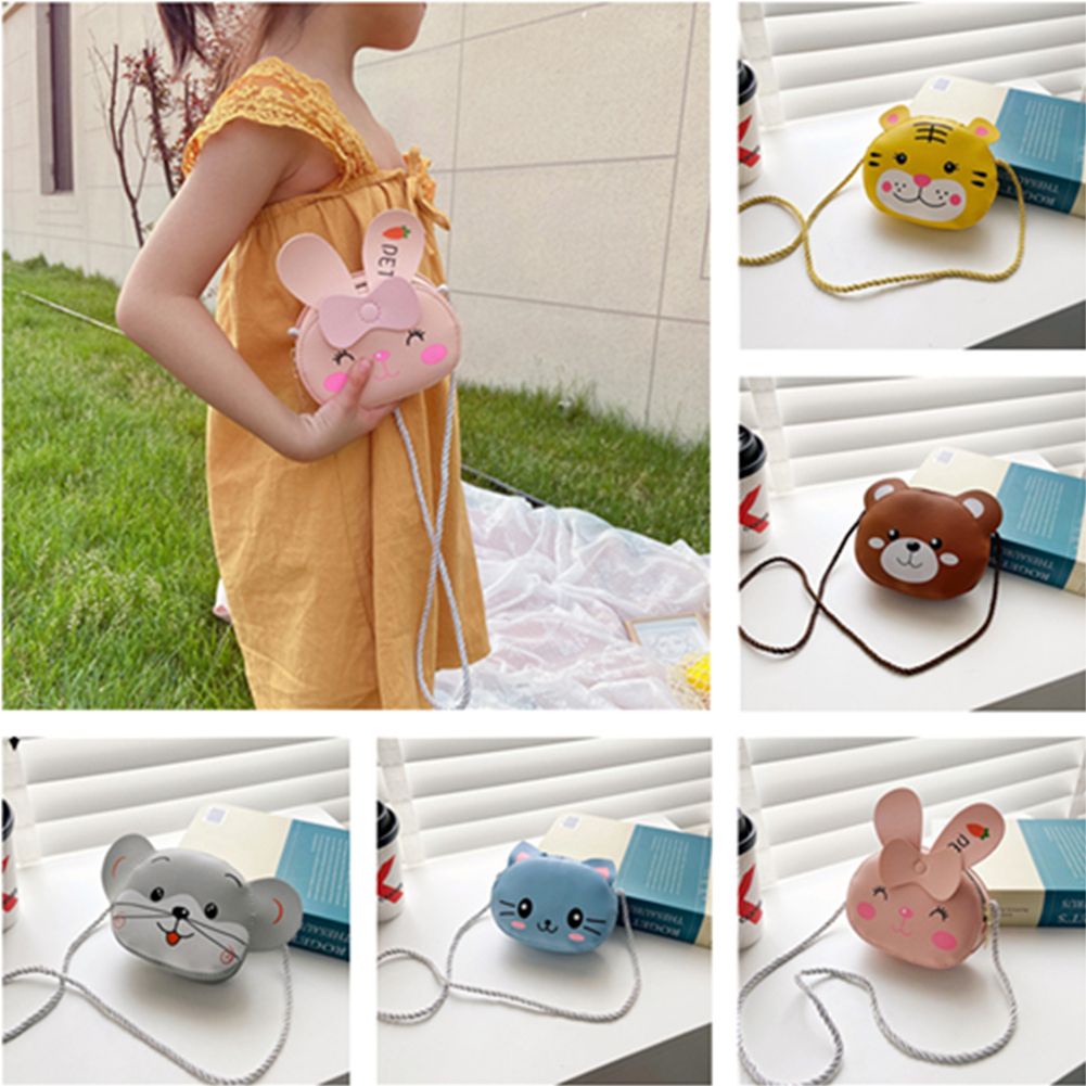 Túi đeo chéo hình động vật dễ thương nhiều màu sắc tuỳ chọn cho bé