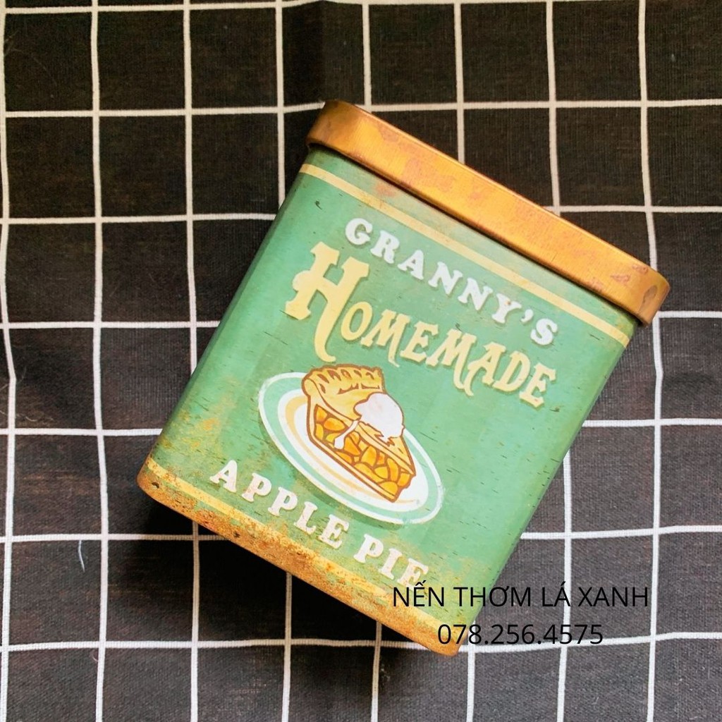 Nến thơm Vintage Grannys Homemade APPLE PIE hộp thiếc phong cách cổ điển