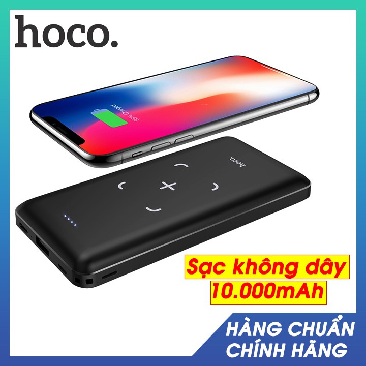 Sạc dự phòng không dây Hoco J50 10.000 mAh hỗ trợ sạc iphone, android, samsung, ios, xiaomi