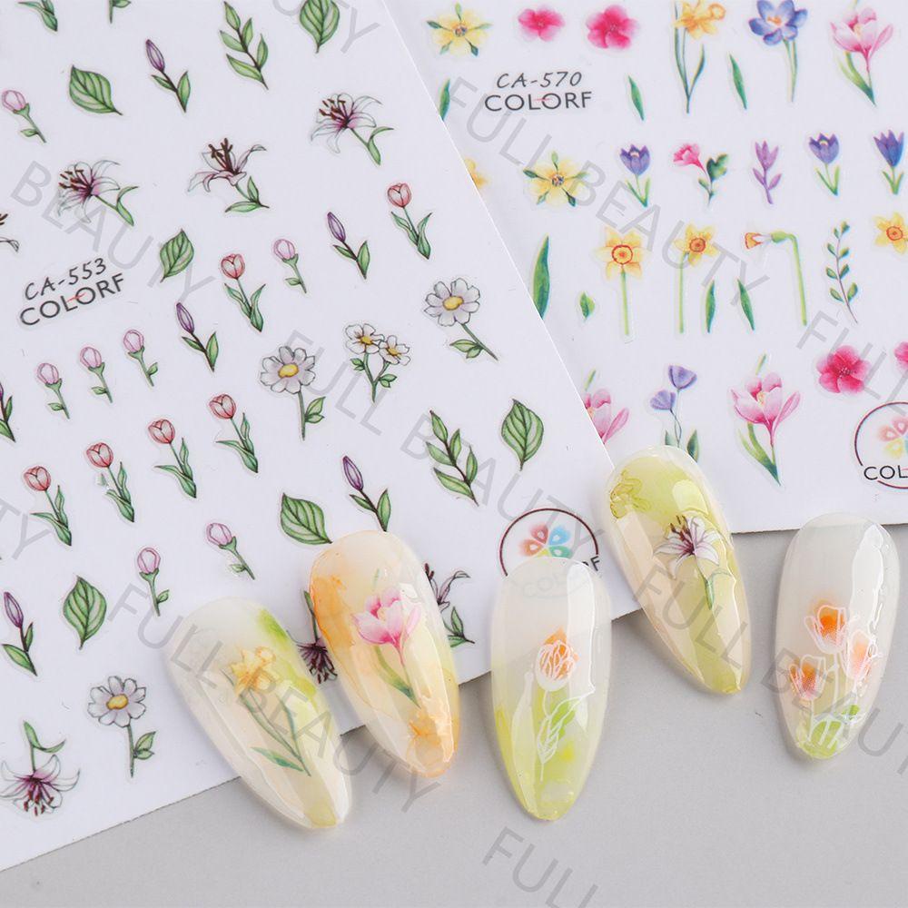 Giấy Decal Họa Tiết Nổi Dán Móng Nghệ Thuật