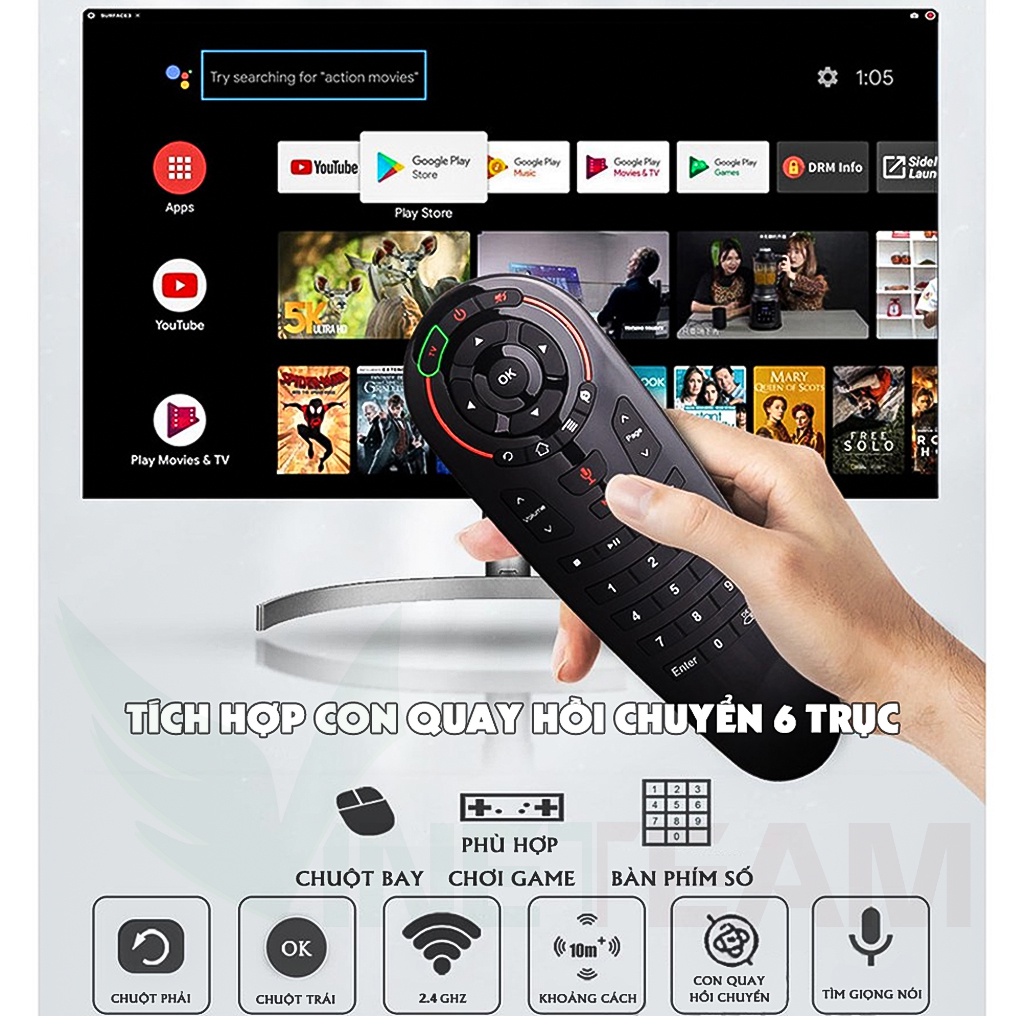 Điều khiển Chuột bay tìm kiếm giọng nói Air Mouse Remote Voice G30S - Chuột bay G30s -dc4774