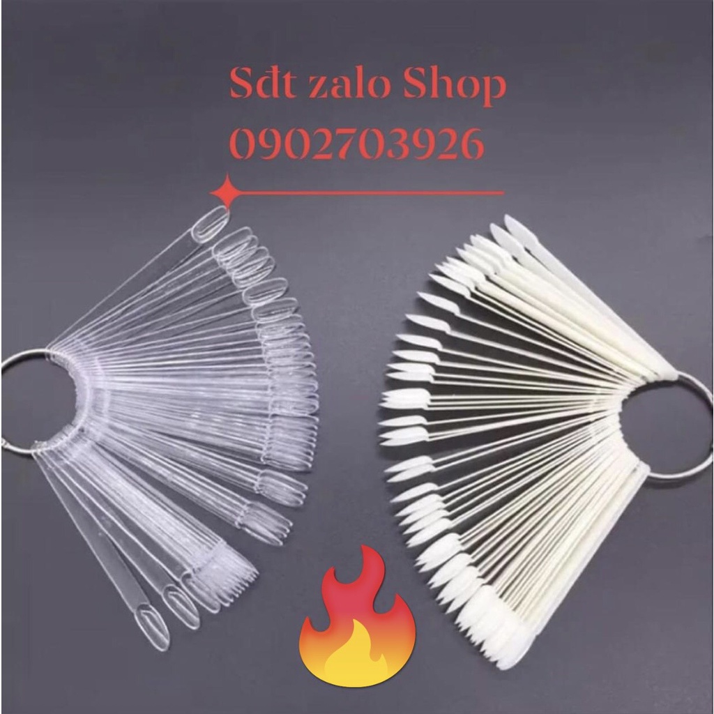 Móng que tập sơn móng que chòn nhọn bịch 50 móng  đủ màu bạn mua màu nào ib shop nha