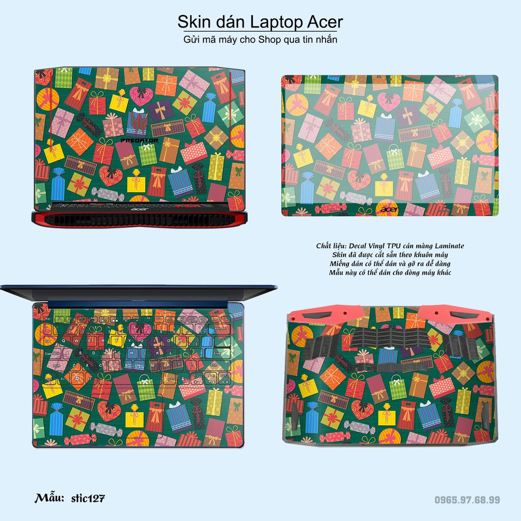 Skin dán Laptop Acer in hình Hoa văn sticker _nhiều mẫu 21 (inbox mã máy cho Shop)