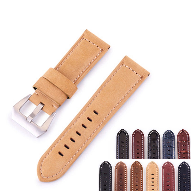 Watchbands 20mm 22mm 24mm 26mm High-end retro Calf Leather Watch band Watch Strap with Genuine Leather Straps