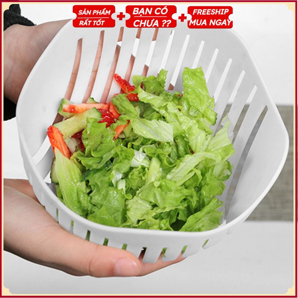Rổ Đựng Rau 21cm Kiêm Thái Salad Siêu Tốc (60 Giây) CDS1067