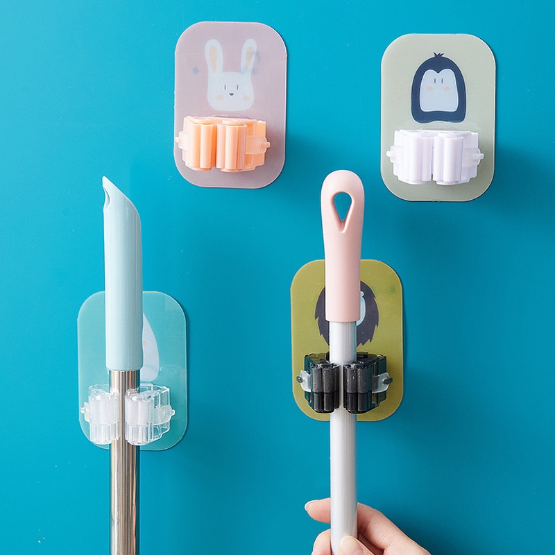 Giá Đỡ Chổi/Cọ Lau Nhà Gắn Tường Có Giác Hút Tiện Dụng Cho Nhà Tắm