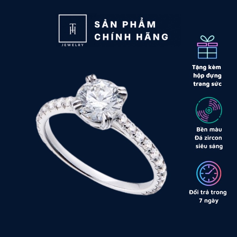 Nhẫn HK bạc Nữ Đính Zircon siêu xinh sang trọng NN001