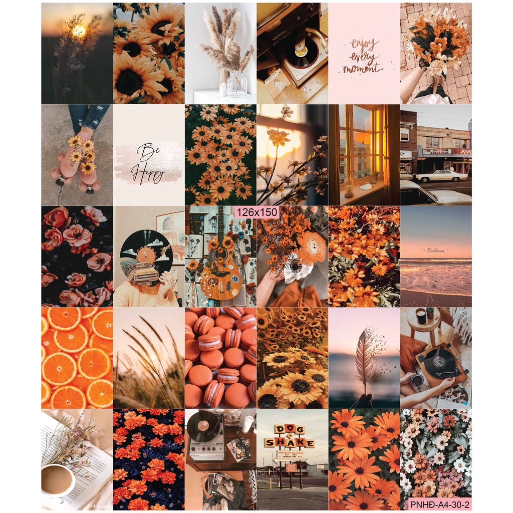 Combo Set 50 tờ Decal dán tường trang trí khổ A4,A5 - Trang trí Phòng ngủ