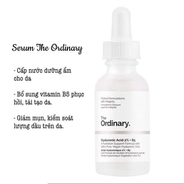 Tinh Chất The Ordinary Hyaluronic Acid 2% + B5 Cấp Nước Dưỡng Ẩm Và Phục Hồi Da 30ml | WebRaoVat - webraovat.net.vn