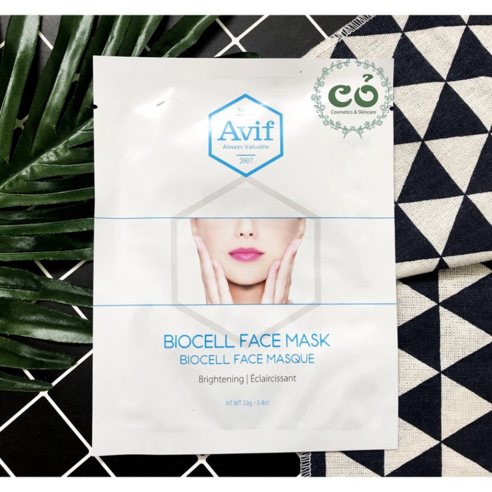 Mặt Nạ Giấy Dưỡng trắng Da Cao Cấp Avif Biocell Face Mask EQ58